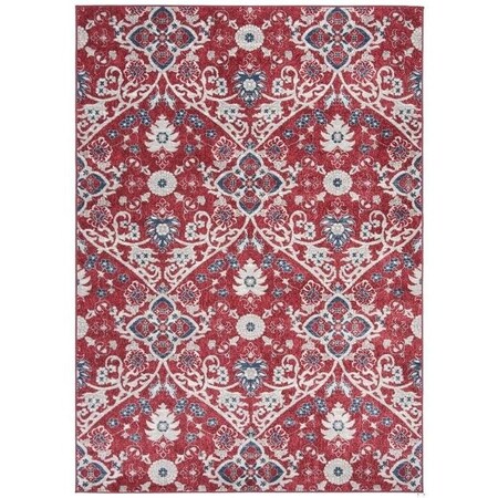 Safavieh 4 x 6 ft. Brentwood Rectangle Power-Loomed Rug Red & Ivory BNT894R-4